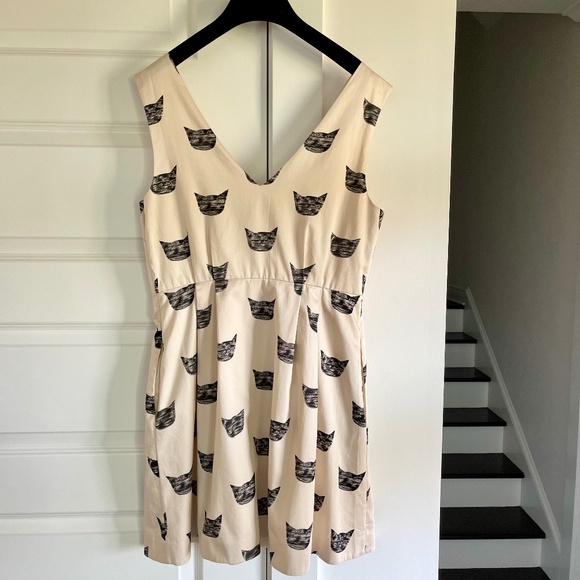NWOT Leah Reena Goren x Anthropologie Feline Karma Cat Dress ~ Size 10 - Picture 5 of 11